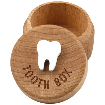 Kutija s zubna vila, 3D rezbarena drvena kutija, Kutija sa zubnim vila, Ukrasni pribor za dječaka ili djevojčicu