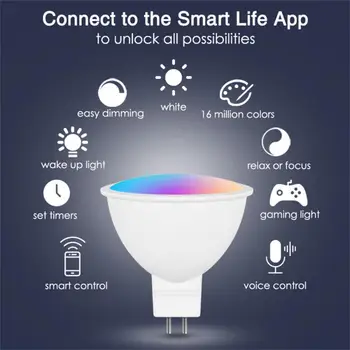 Nova Pametna Žarulja Tuya Zigbee/WIFI GU10/MR16 RGB S Podesivim Osvjetljenja Led Žarulja 5 W Smart Life Spotlight Control Preko Alexa Google Home
