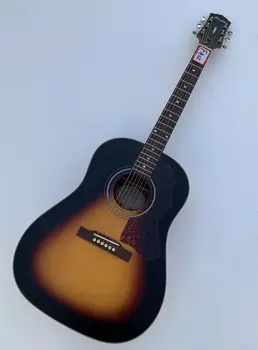 Visokokvalitetna 42-inčni электроакустическая narodna drveni gitara Guitarra Kućište od masivnog drva na raspolaganju Popust Besplatna dostava F412