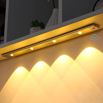 Led ночники Bežična svjetiljka s senzorom pokreta, punjiva preko USB Lampa za osvjetljenje kuhinjski ormarić, ormar u spavaćoj sobi