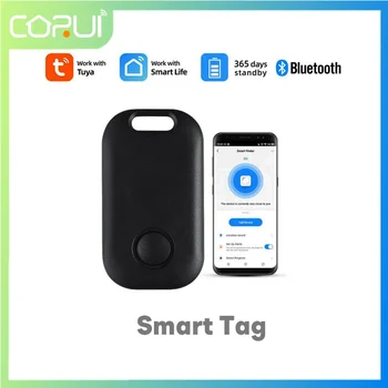 CCORUI Tuya Bluetooth-kompatibilni pametni tracker lokacije, zaštita od gubitka GPS tracker, privjesak za signalizaciju, tracker Smart Life, daljinski upravljač
