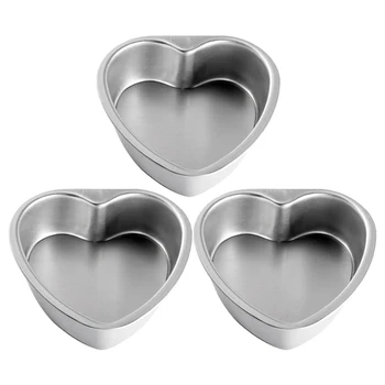 3 Pakiranje Aluminijske Forme Za Tortu Sa non-stick Premaz U Obliku Srca, Skup Alata Za pečenje 
