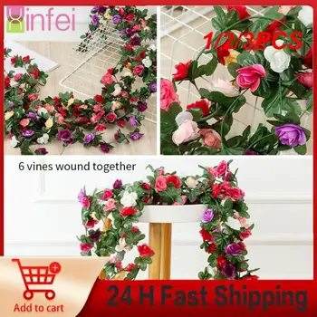 1/2 / 3PCS Umjetnih boja ruža, Božićno гирлянда za vjenčanja, uređenje kućne prostorije, proljeće-jesen vrtna luk, umjetna biljka