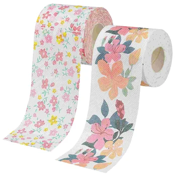 2 Role Toaletnog papira Toaletni Papir S Cvjetnim Uzorkom Cvijeća Toaletne Maramice
