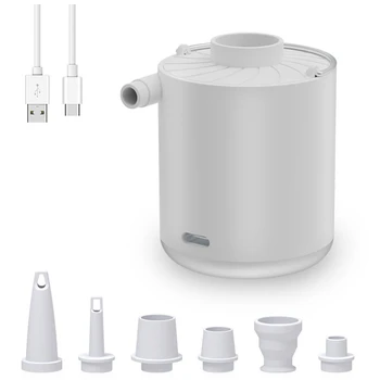Bijeli balon pumpa Portable Marširati jednostavan Mali Bouncy / дефляторный pumpa sa baterijom, punjiva preko USB-a Za postelju u bazenu