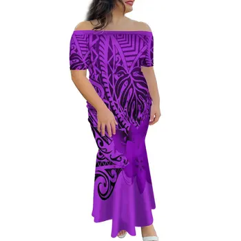 Ženske haljine s otvorenim ramenima u stilu polinezijski plemena, večernja haljina-sirena, Maxi haljina po mjeri