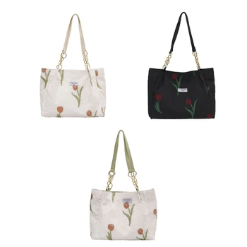Velika torba preko ramena na munje, ljetna torba-тоут s cvijećem, ženske torbe za putovanja