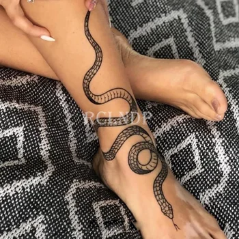 Vodootporne privremena tetovaža Naljepnica Seksi Zmijoliku element Lažna Tetovaža Flash-tetovaža Body art za žene Gospodo privremene tetovaže