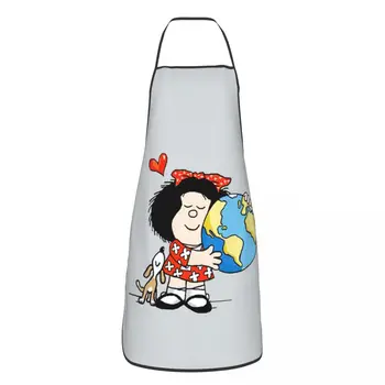 Običaj je Startni broj Mafalda Voli The Earth Pregača za Muškarce Žena Odrasla osoba ШефПовара Kulinarstvo Kuhinjski Animacija Mafalda Tablier Kuhinjski Slikarstvo