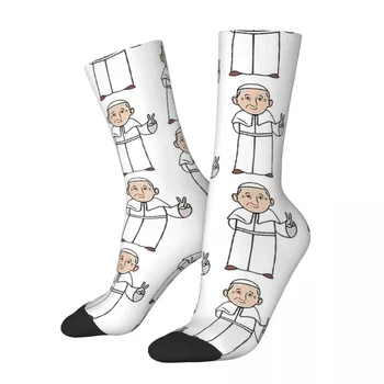 Čarape Pape Franje, впитывающие znoj Nadkoljenice Harajuku, sve sezone čarape, pribor za poklone unisex
