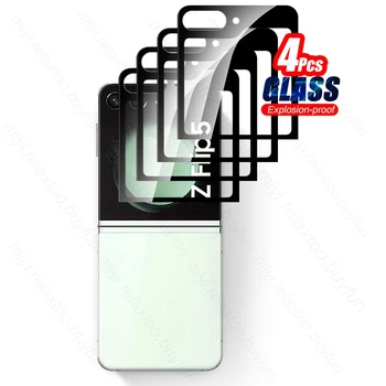Sumsung ZFlip5 Case 4KOM Kaljeno Staklo Cijeli Stražnji Zaštitni Poklopac Ekrana Za Samsung Galaxy Z Flip5 5G Flip 5 Z5 SM-F731B 6,7