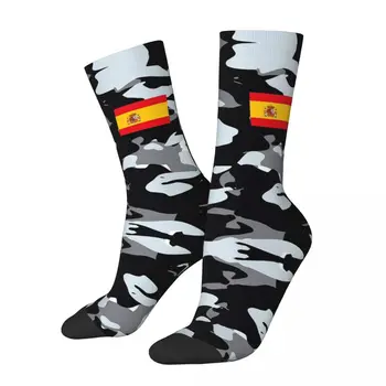 Urban Camo Vojni Stil Čarape Poliester Zastava Španjolska Španjolska Čarape Novo Proljeće Ljeto Jesen Zima Nadkoljenice
