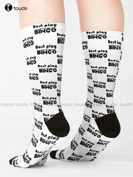 Najbolje čarape za Bingo, muške Čarape-noviteti, personalizirane običaj čarape Unisex za odrasle, mlade i za mlade, digitalni tisak od 360 °, kvalitetan HD