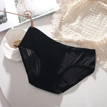 Novi svila leda ljeto gaćice za žene led cool, ultra-tanki prozračni torba za spojnice dna slatka pisma od čistog pamuka prozračna gaćice