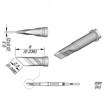JBC Nano Tools Posebna željezna glava ножевого vrstu serija C115 serije C115-112/C115-120