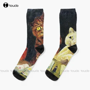 Louis Wain Sudske postupke - Digitalni ažurirani izdanju, Čarape, Roze čarape, Dizajnerske Slatka čarape, Kreativna zabava čarape