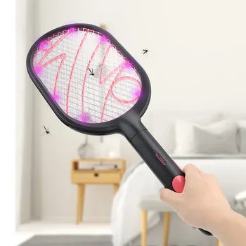 Punjiva Двухрежимная reket za borbu protiv insekata, letjeti swatter, zamka za insekte, genetika USB Električna letjeti swatter od komaraca