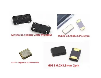 10ШТ Pasivni kristalni oscilator 32,768 khz (MC306 8*3,2 mm 4P)/ (FC135 3,2*1,5 mm 2PIN) / 3225 +-10ppm 4P 32 Mhz/12 Mhz/6035 12M 2PIN