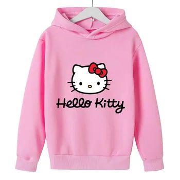 Dječja odjeća, худи za djevojčice, majica sa likom Hello Kitty, odjeća za djevojčice, pulover Kawaii, odjeća za djevojčice, jakna za 4-14 godina