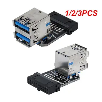 1/2/3PCS 19-PINSKI 20-pinski konektor na USB2.0 9-pinski konektor za USB 3.0 19/20Pin na USB 2.0 9PIN pretvarač adapter podvozja Sprijeda