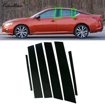 6 kom. Auto high-gloss black, kao što su klavir, Prozor stalak, Obloge vrata, Naljepnicu na Nissan Altima 2019-2021 Pribor, Vanjski detalji