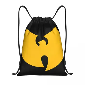Običaj glazbene torbe Wu Clan Tangs u stilu hip-hop na pertla za muškarce i žene, lagani sportski ruksak za pohranu u teretani.